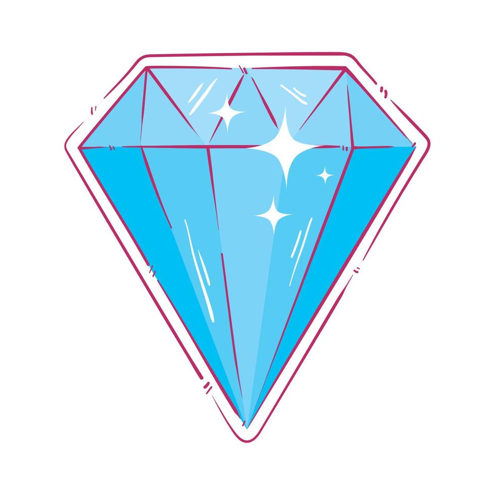 piedra de diamante azul vector