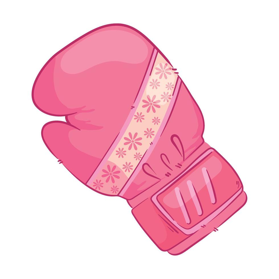 pink boxing glove vector