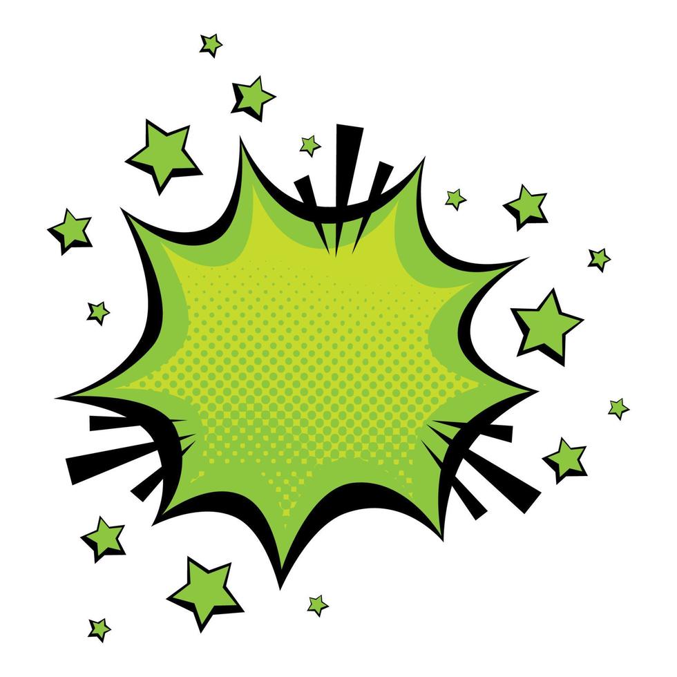 estilo de arte pop splash verde vector