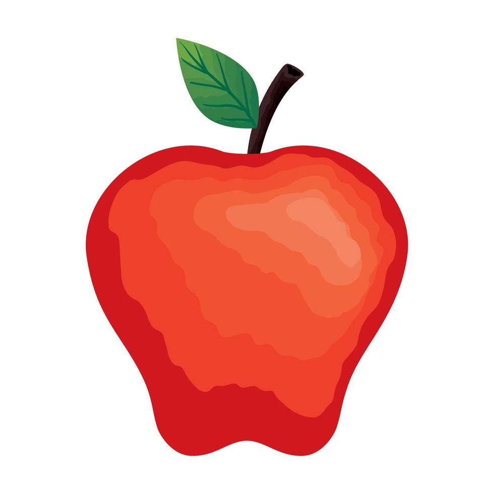 fresh apple fruit healthy vector