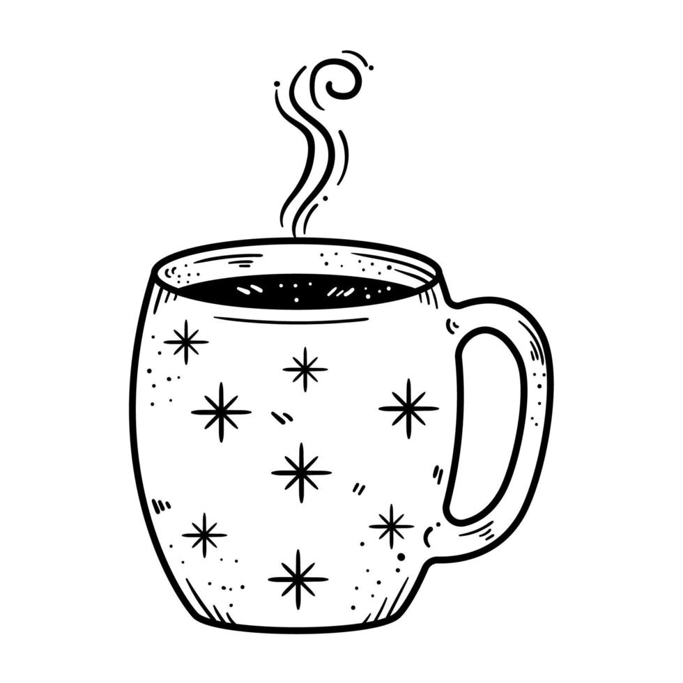 coffee drink in mug vector