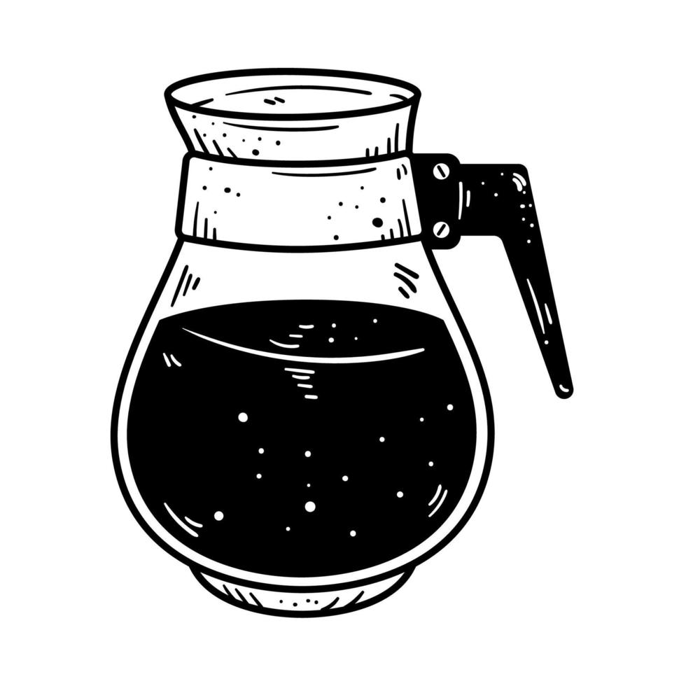 coffee drink in teapot vector