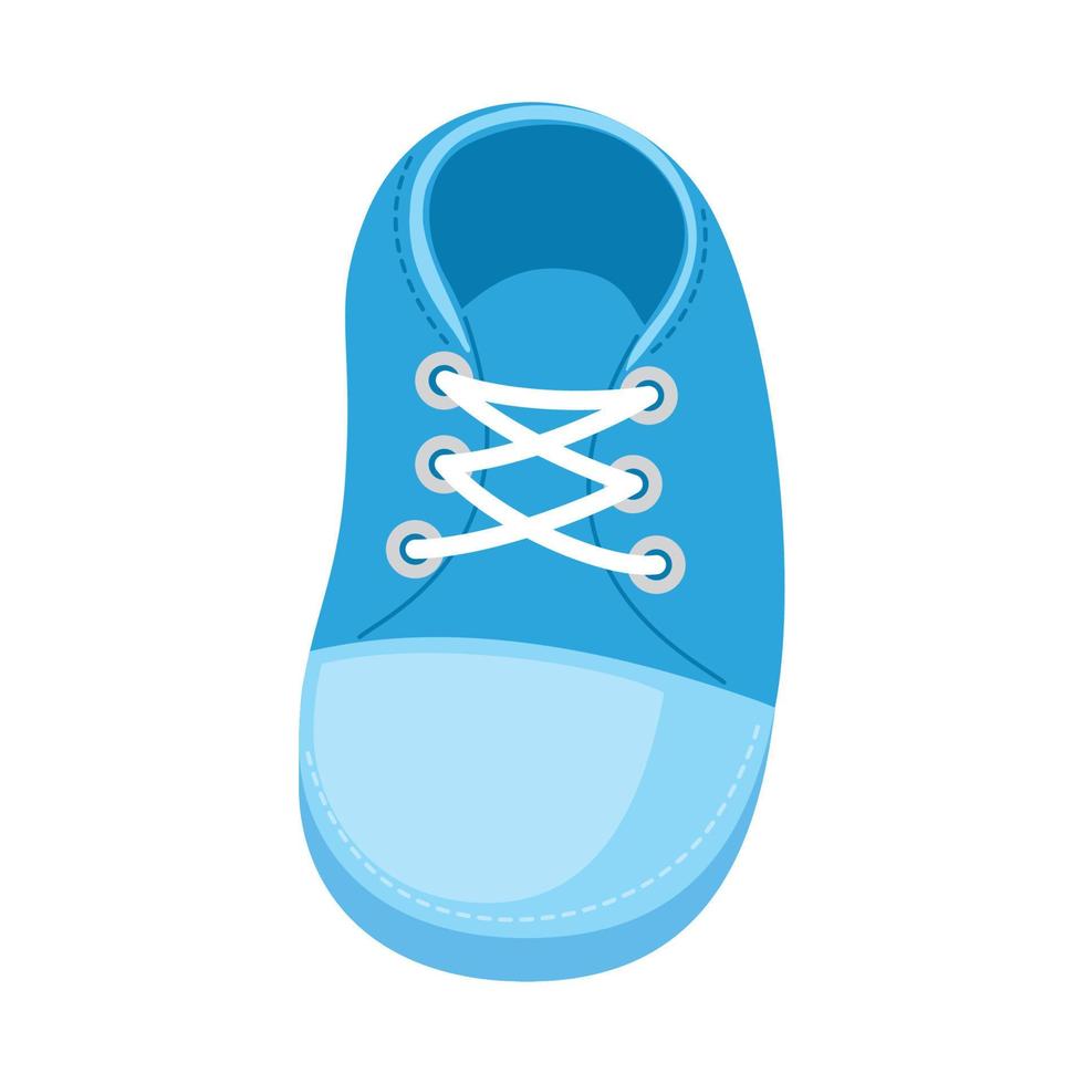 accesorio de bebé zapato azul vector