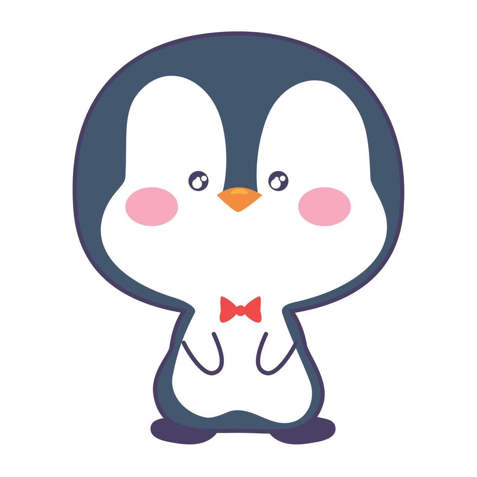 cute penguin animal vector
