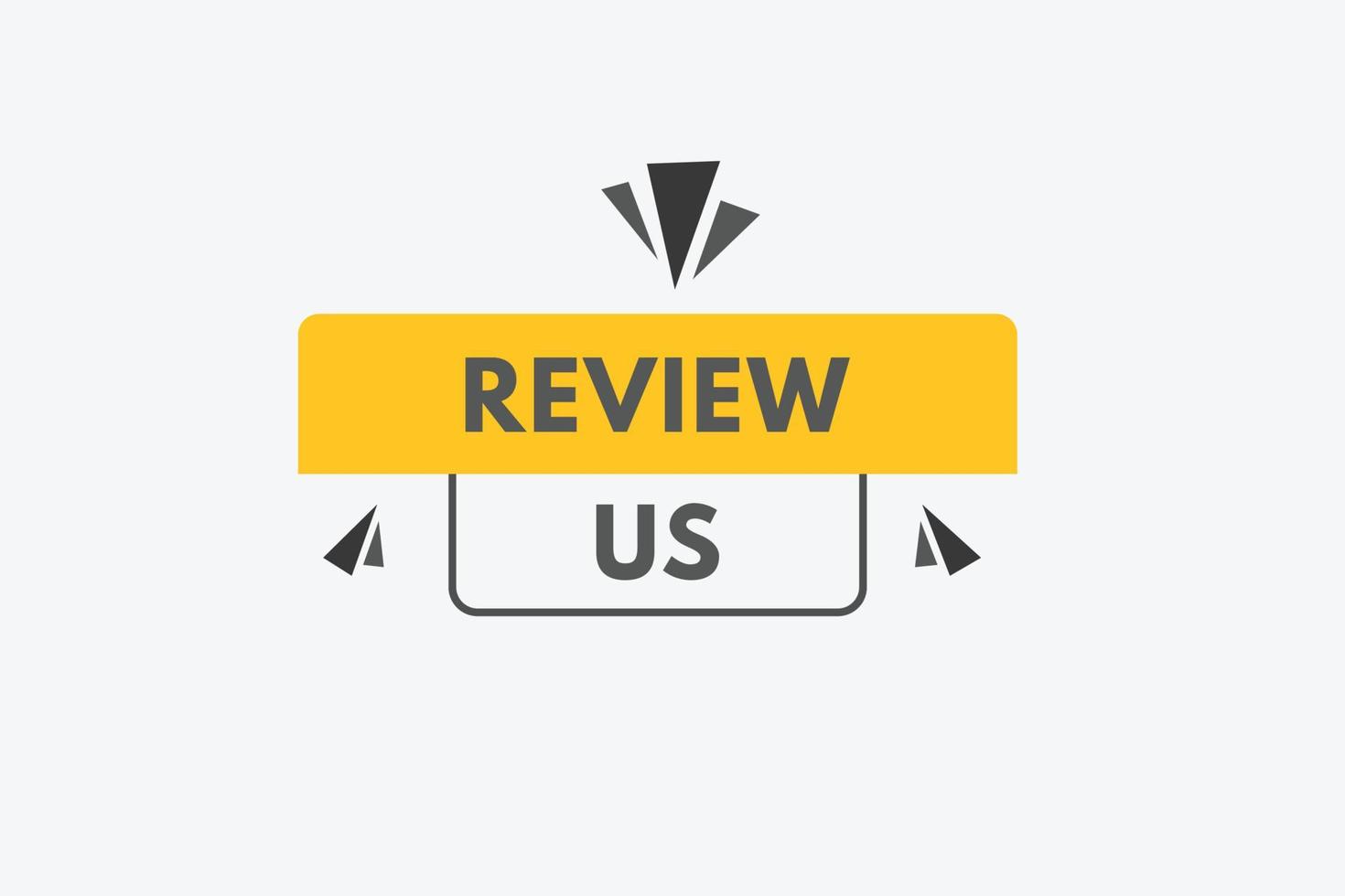 review us text Button. review us Sign Icon Label Sticker Web Buttons vector