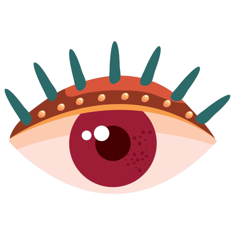 eye human boho style vector