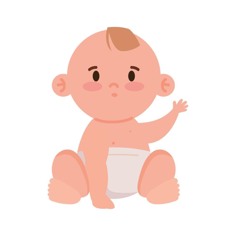 little baby seated vector