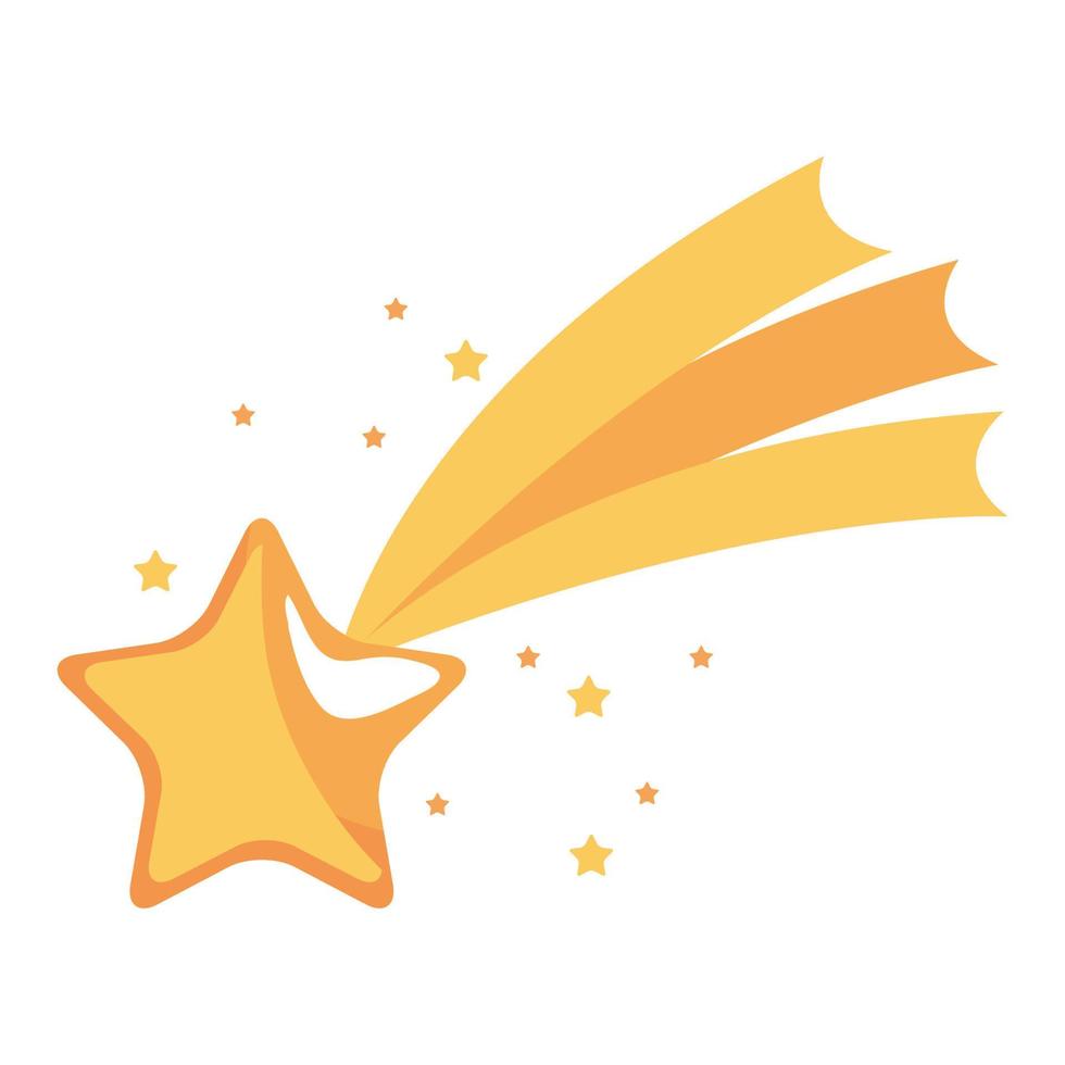 golden david shooting star vector