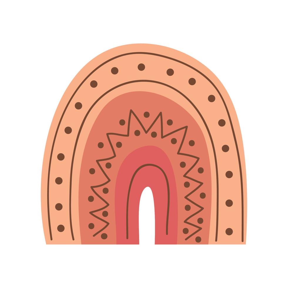 cute rainbow boho style vector
