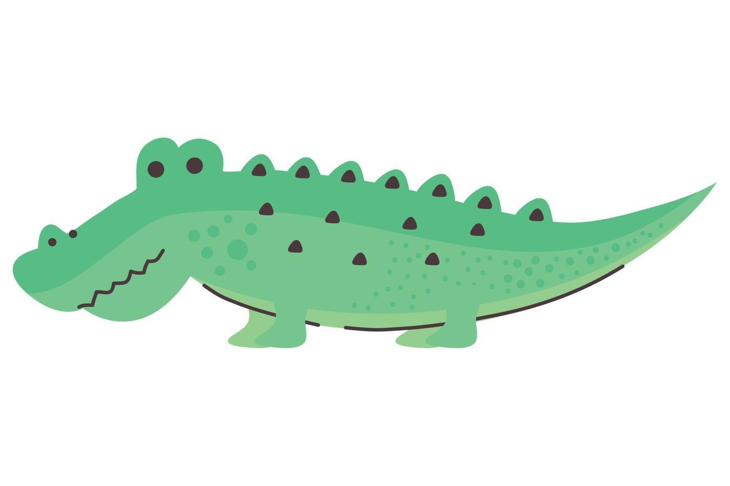 cute crocodile animal vector