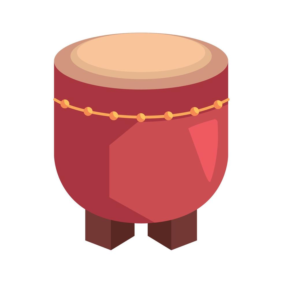 asian drum instrument vector