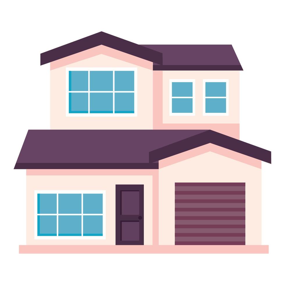 house front facade vector