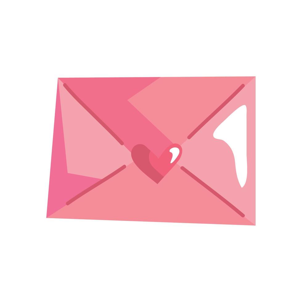 heart love in envelope vector