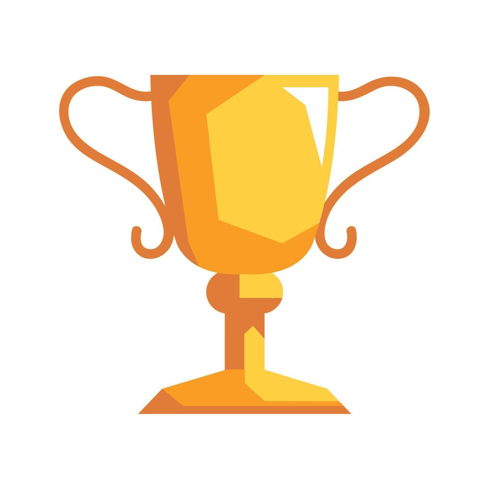 golden trophy cup award vector