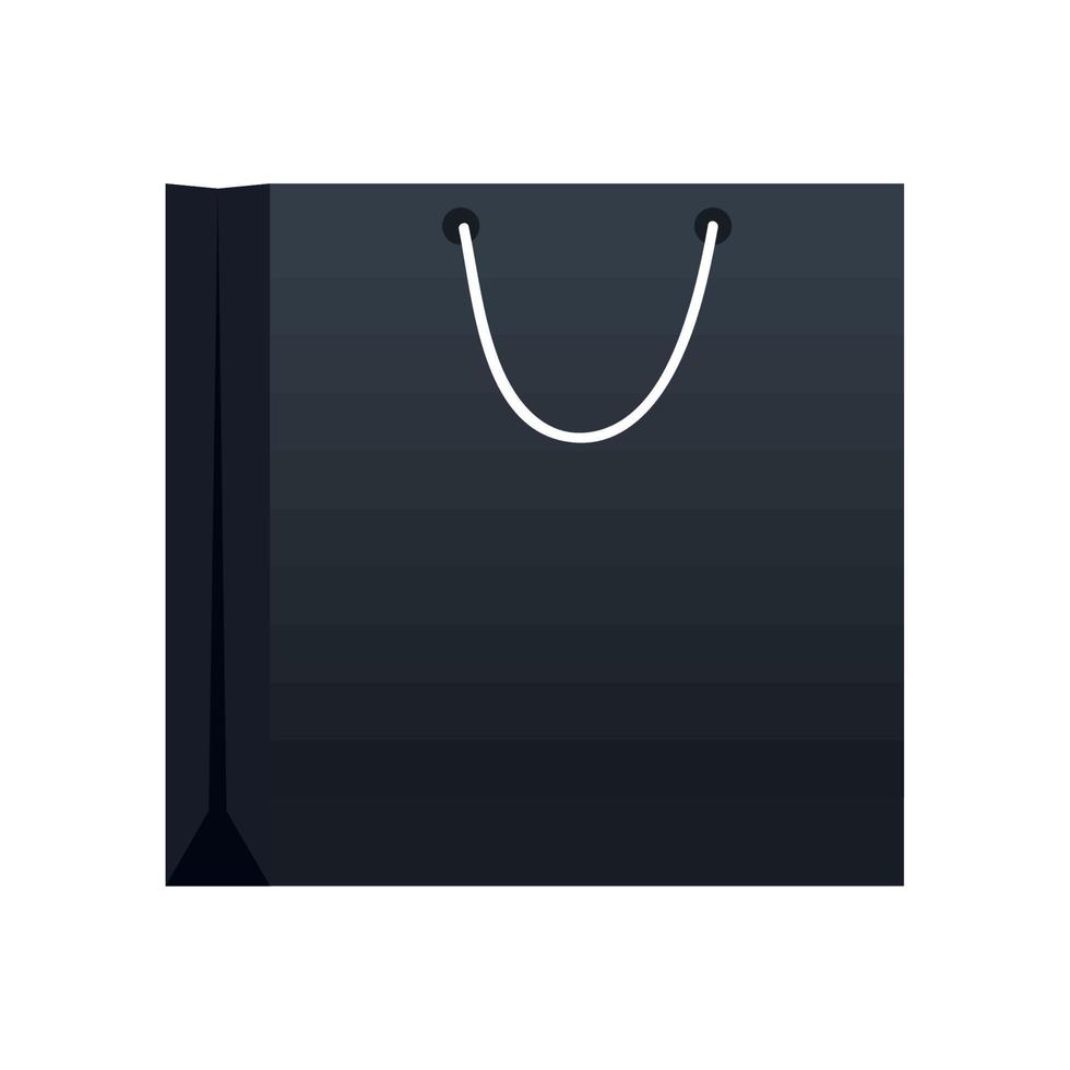 black shopping bag mockup vector