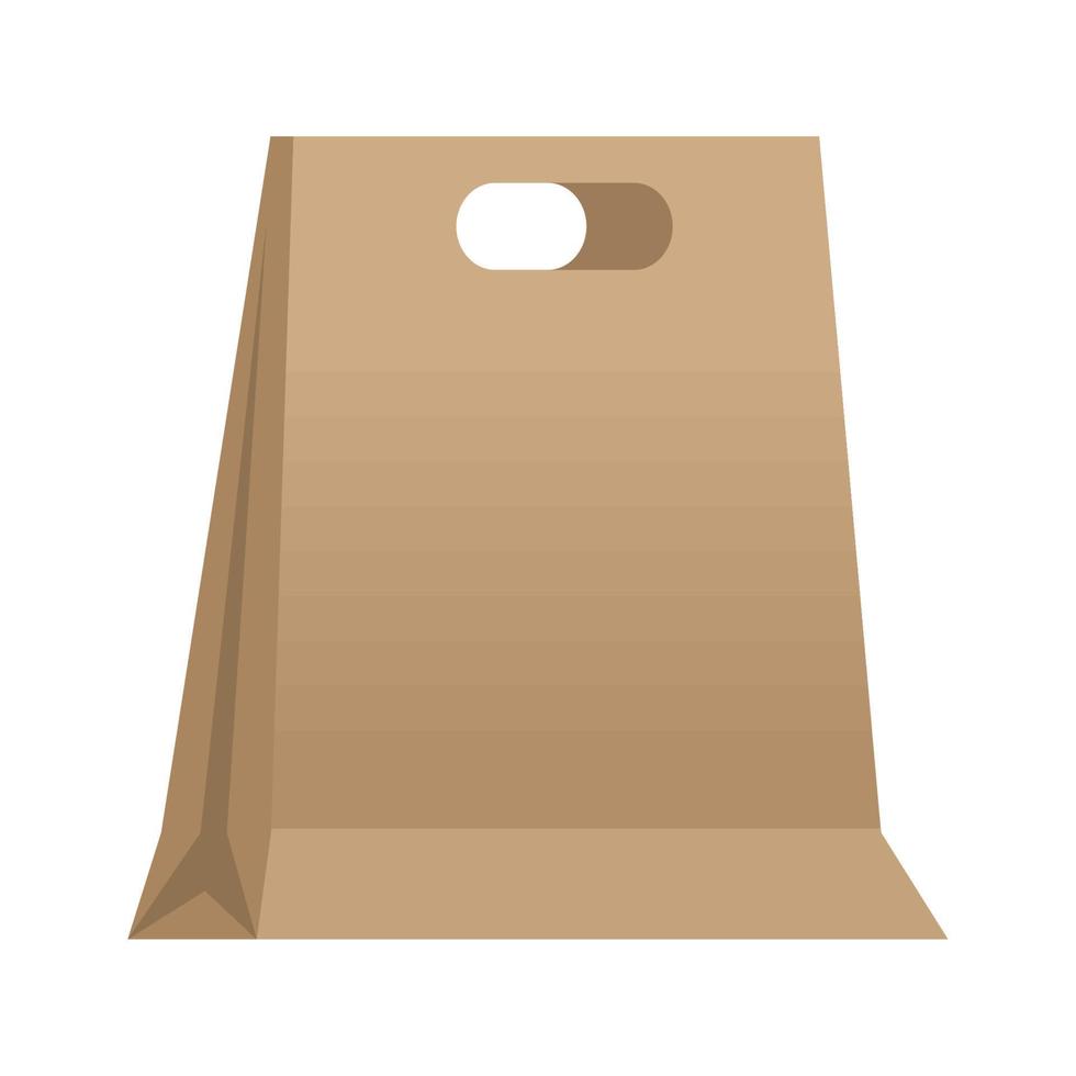 carton shopping bag mockup vector