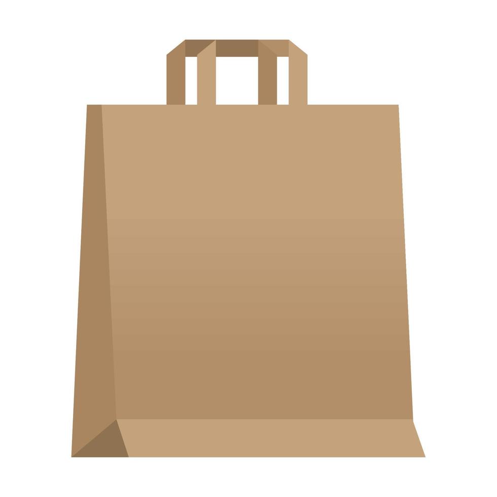 take away handle bag mockup vector
