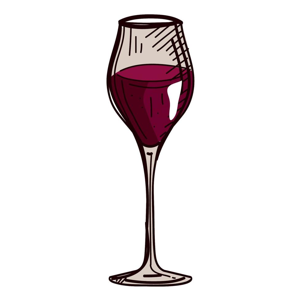 red wine cup drink vector