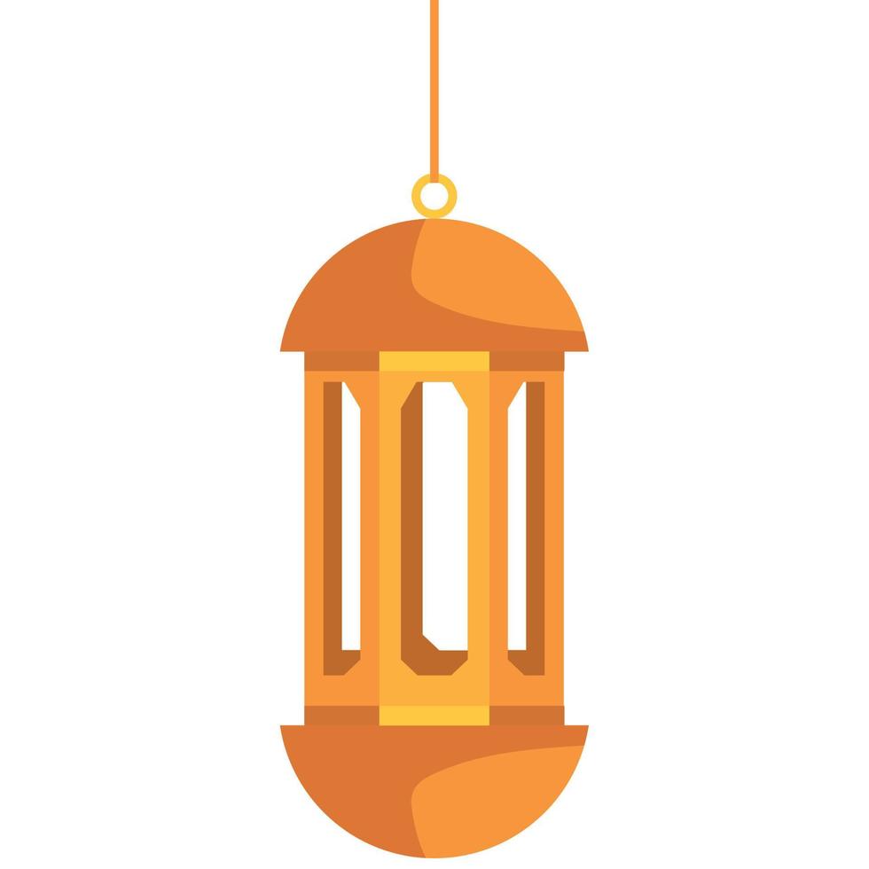 golden arabic lantern vector