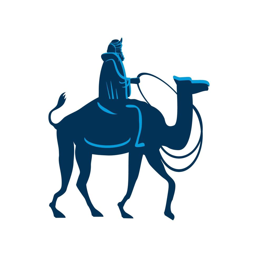 king wise and camel vector