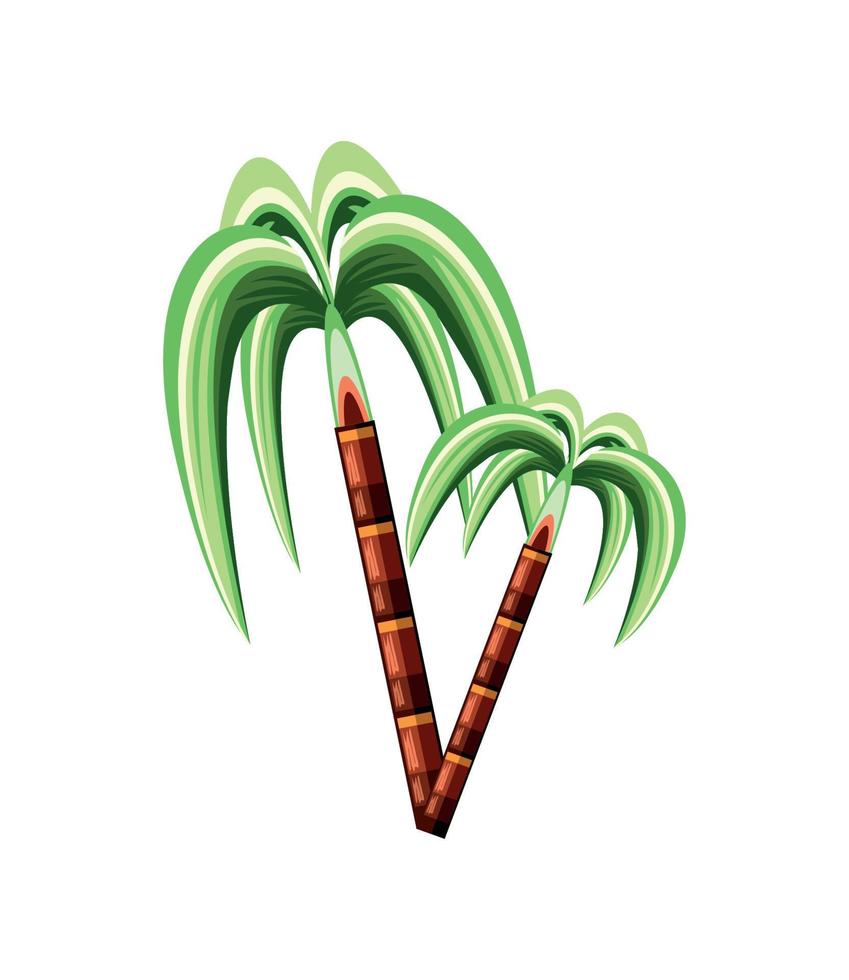 tropical palm trees vector