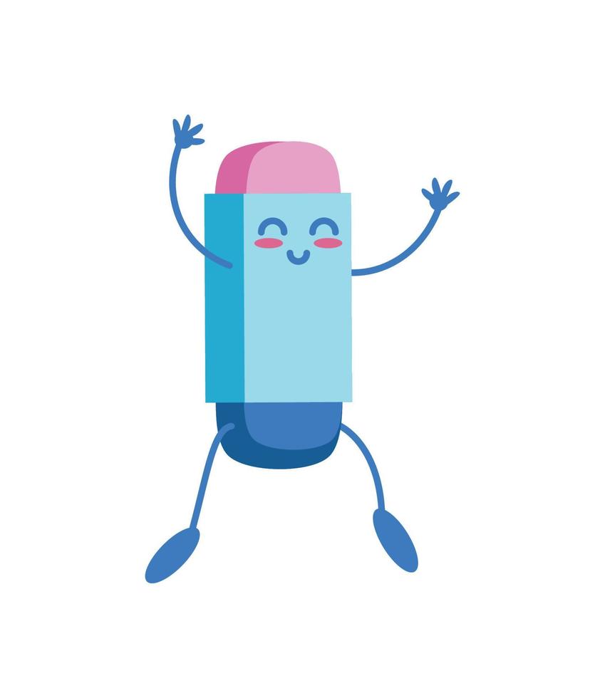 eraser cartoon school vector