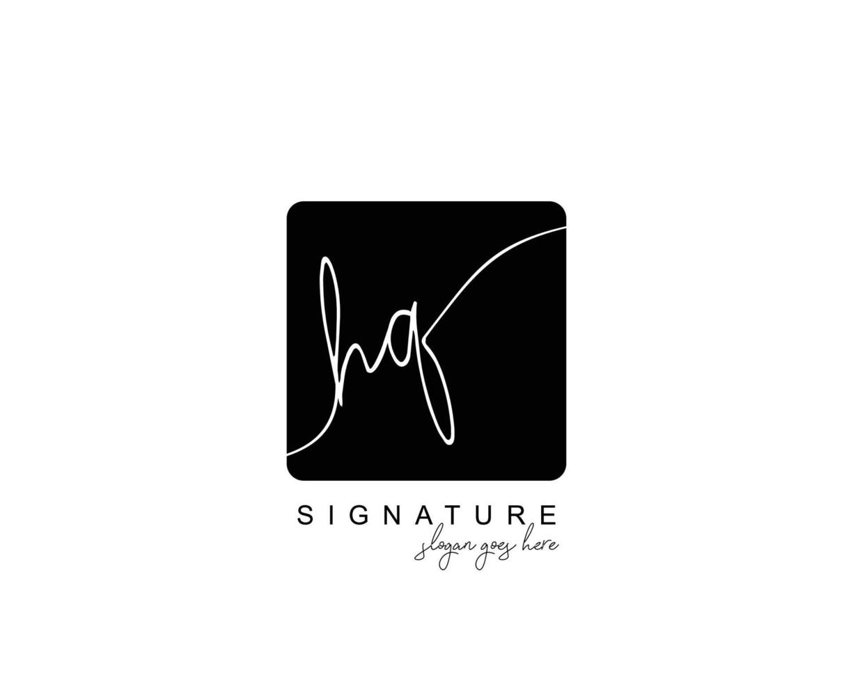Initial HQ beauty monogram and elegant logo design, handwriting logo of initial signature, wedding, fashion, floral and botanical with creative template. vector