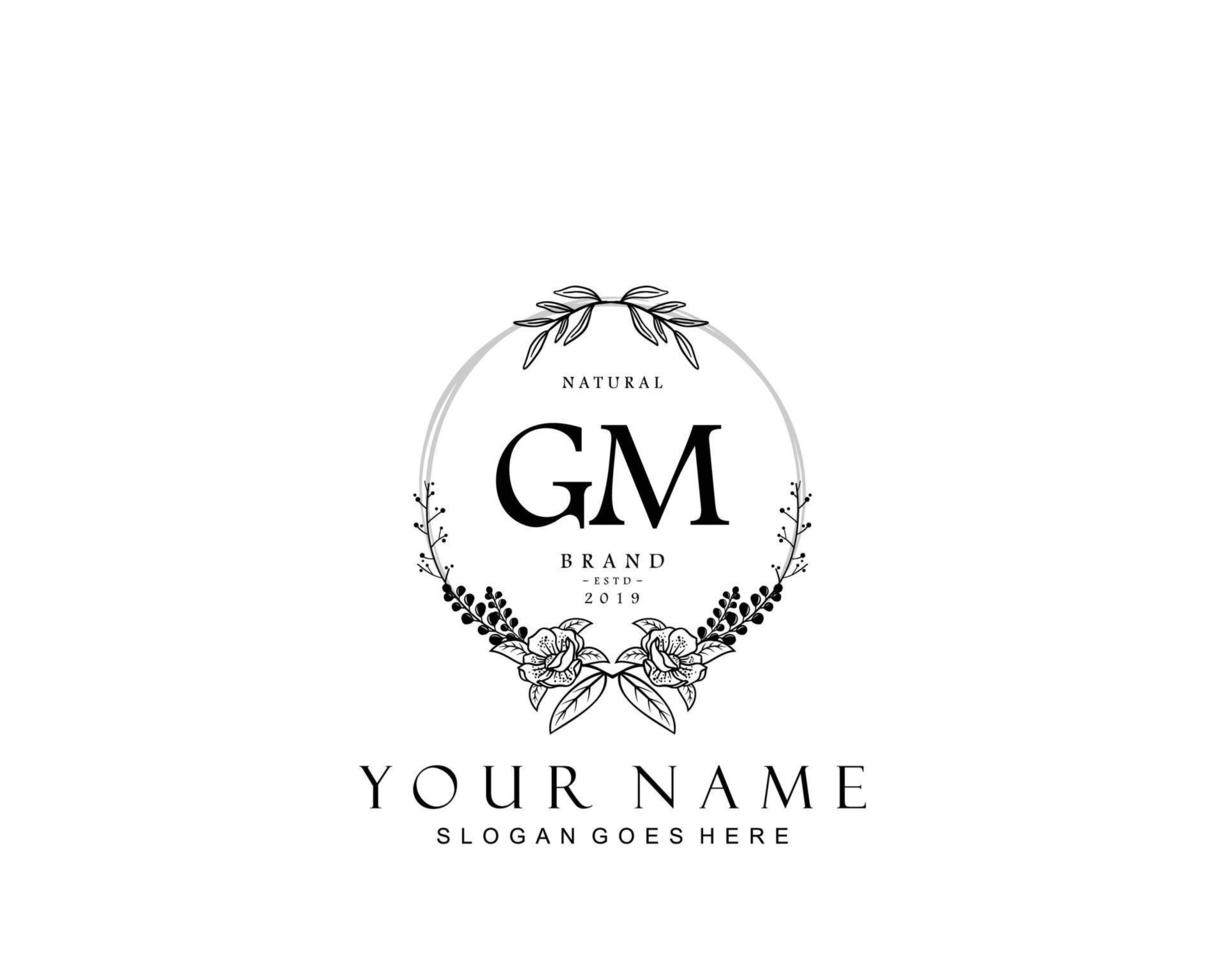 Initial GM beauty monogram and elegant logo design, handwriting logo of  initial signature, wedding, fashion, floral and botanical with creative  template. 16764436 Vector Art at Vecteezy