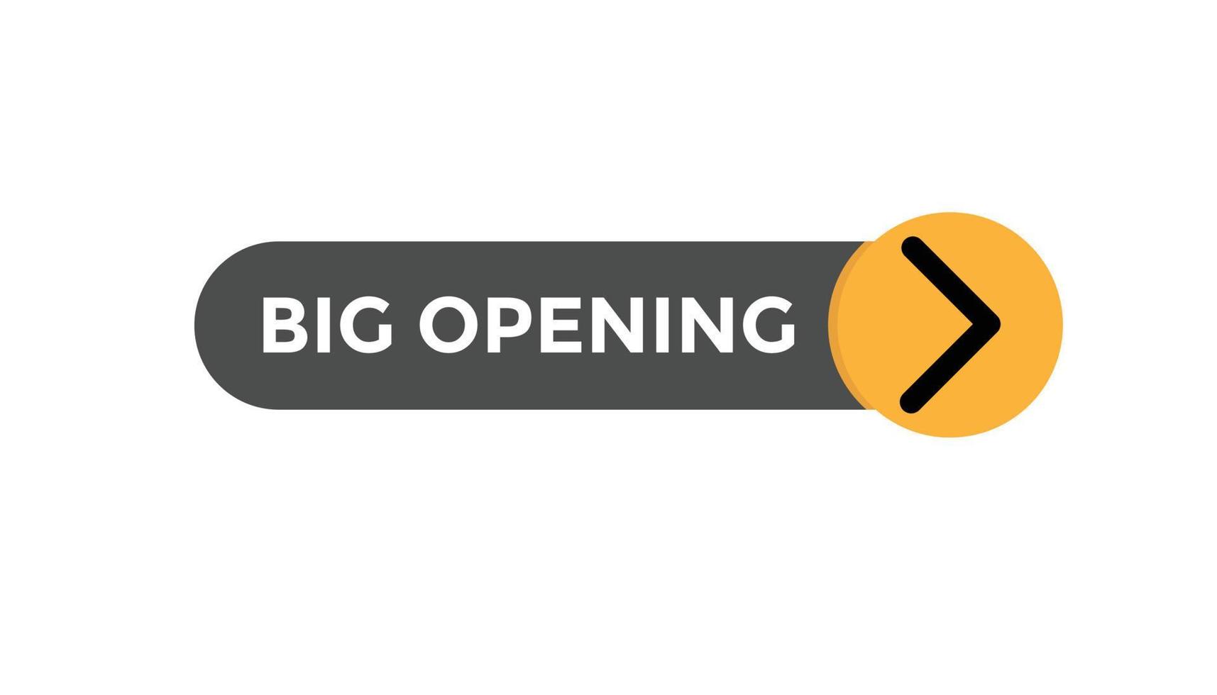 Big opening button web banner templates. Vector Illustration