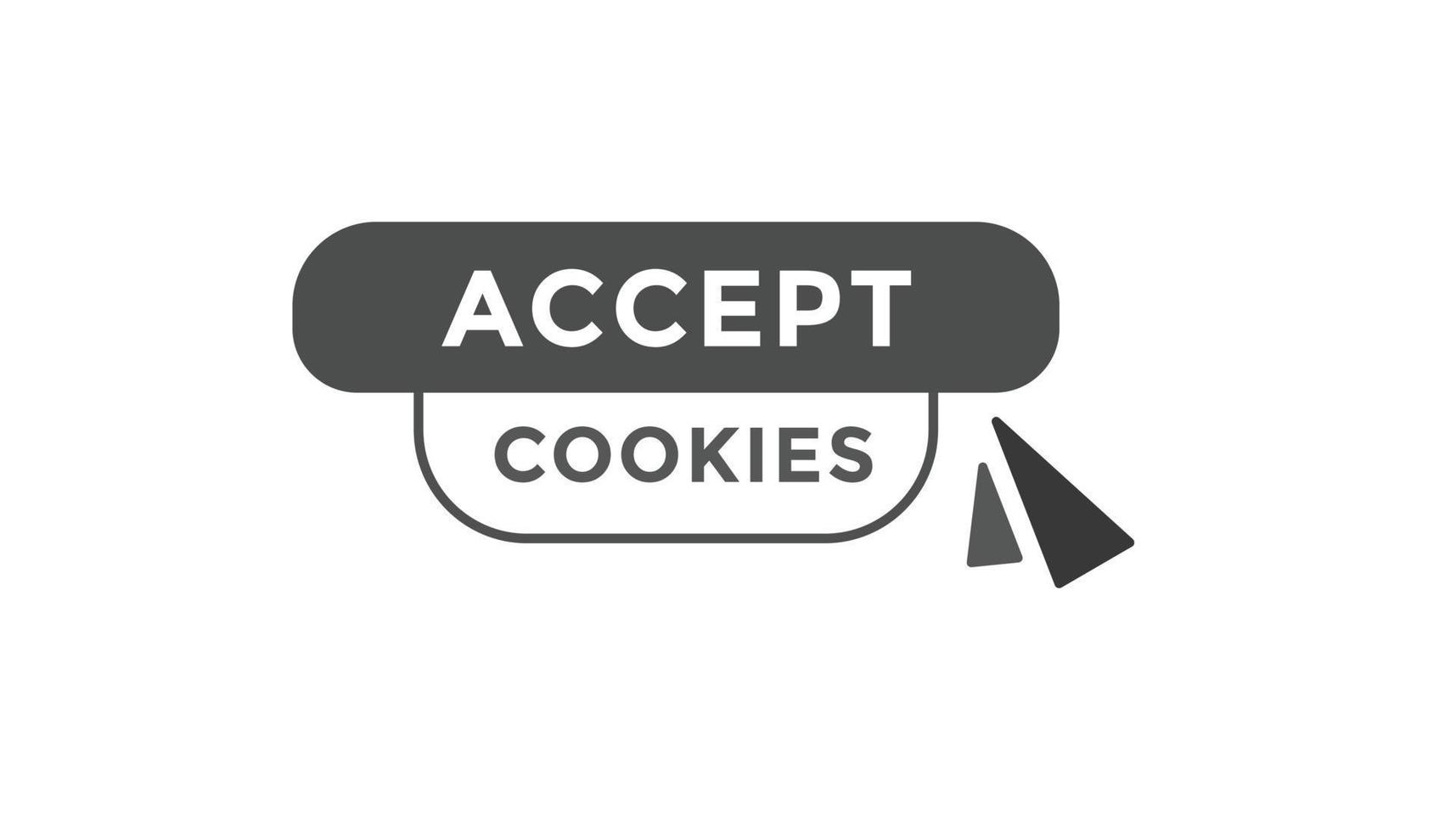 Accept cookies button web banner templates. Vector Illustration