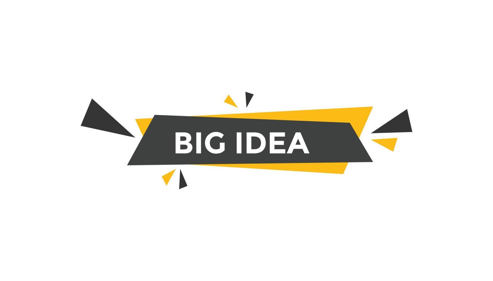 Big idea button web banner templates. Vector Illustration