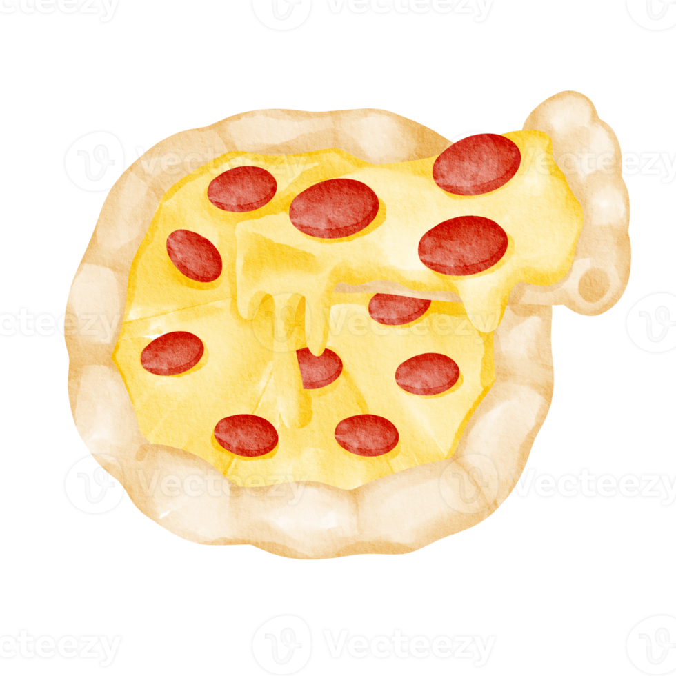 pizza fast food watercolor png
