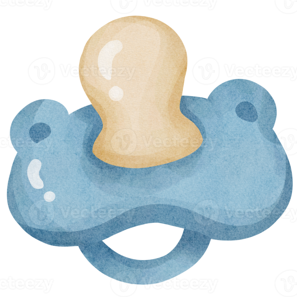 watercolor pacifier baby png