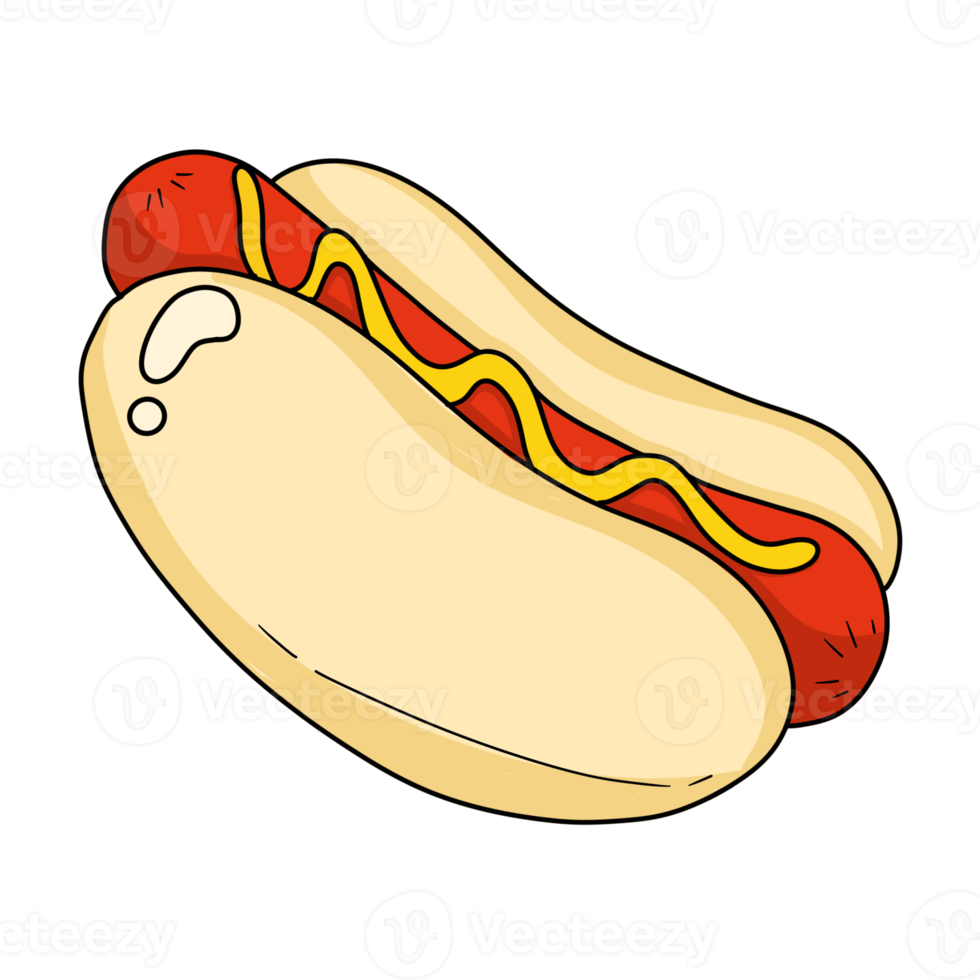 dessin animé de restauration rapide de hot-dog png
