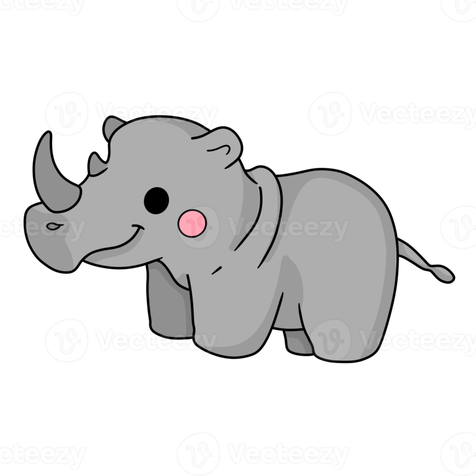 Rhinoceros cartoon animal png