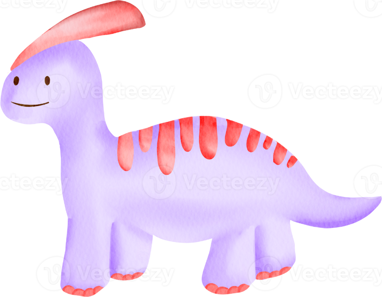 watercolor dinosaur jurassic cartoon element collection baby png