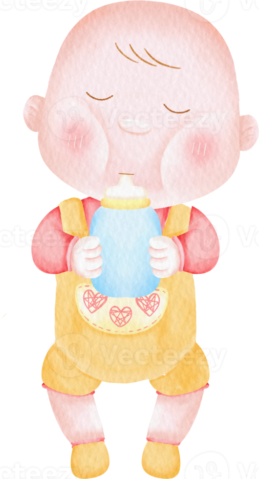 watercolor baby character cute children clip art collection kids png