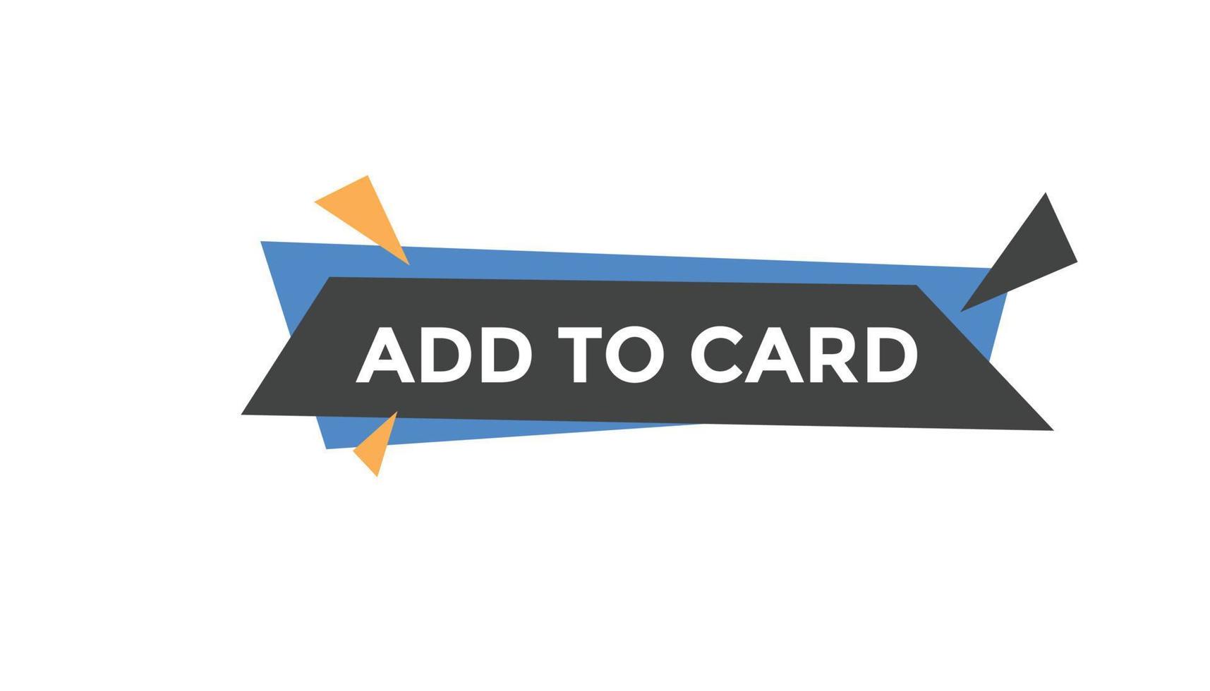 Add to Card  button web banner templates. Vector Illustration