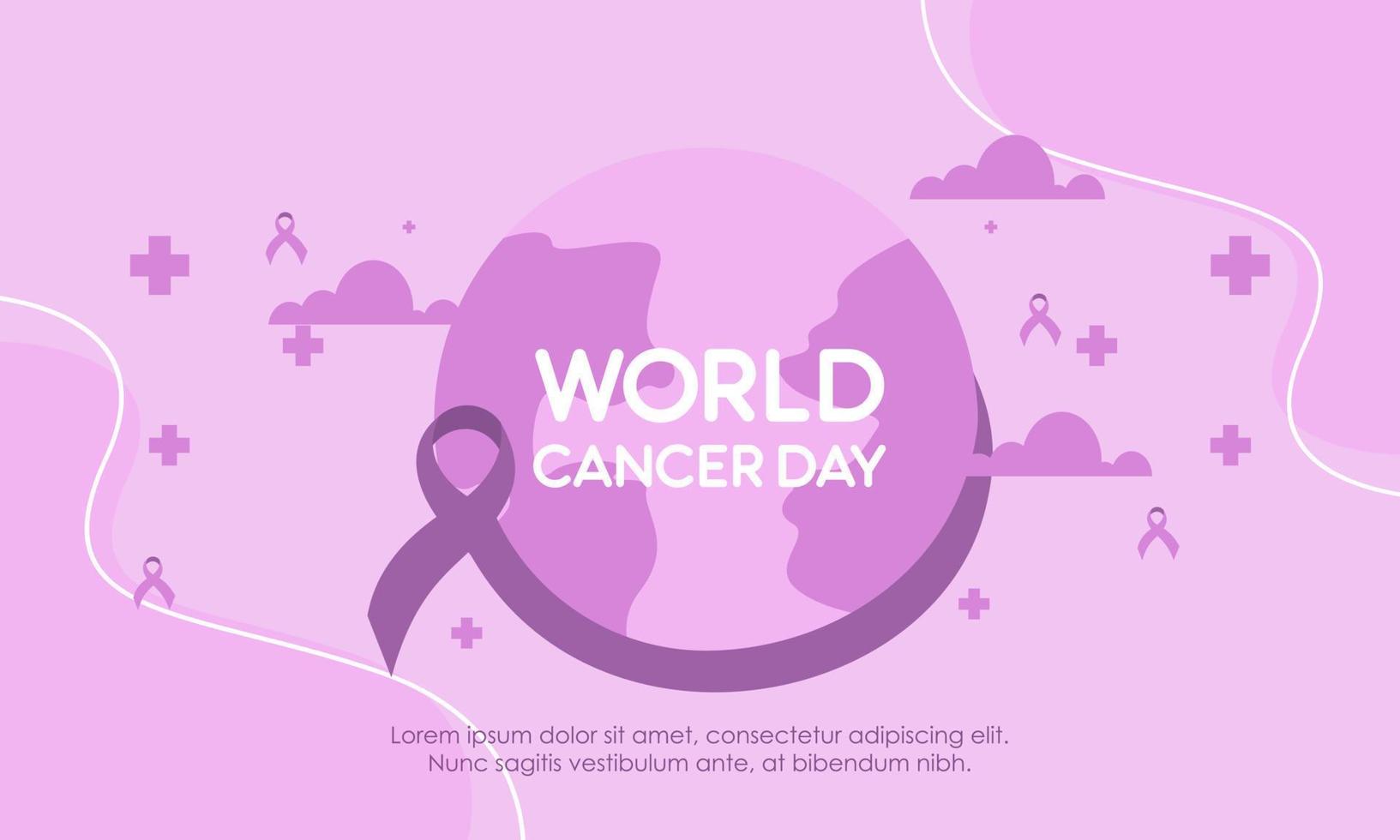 World Cancer Day Vector Background