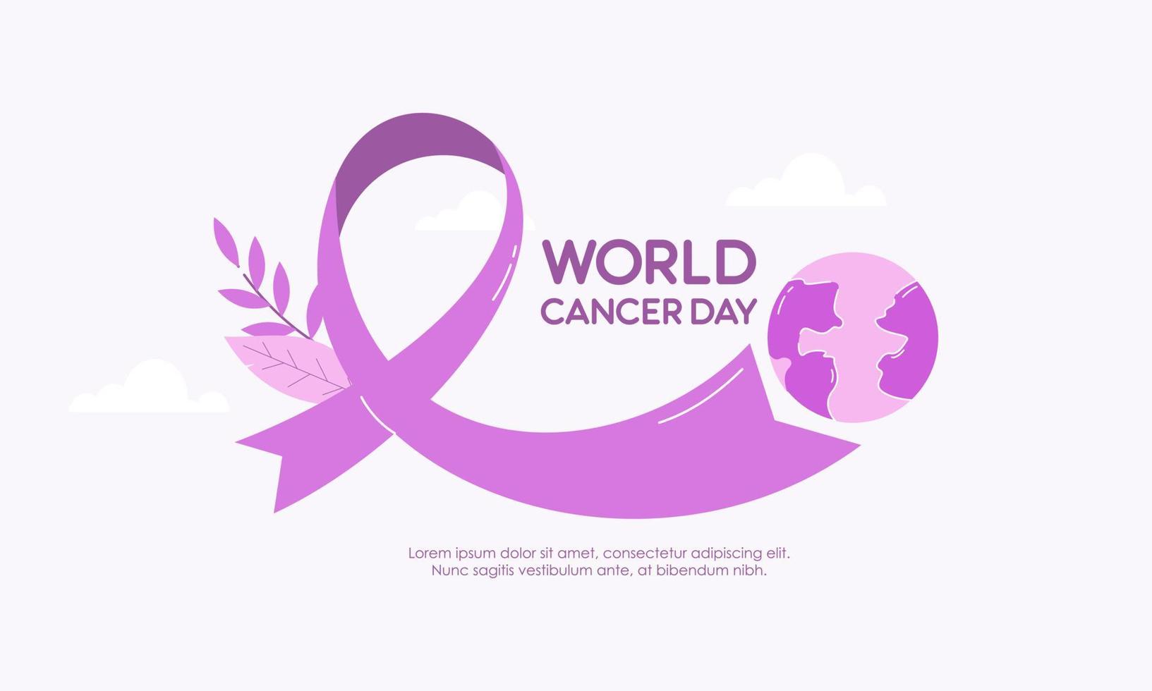 fondo de vector de día mundial contra el cáncer