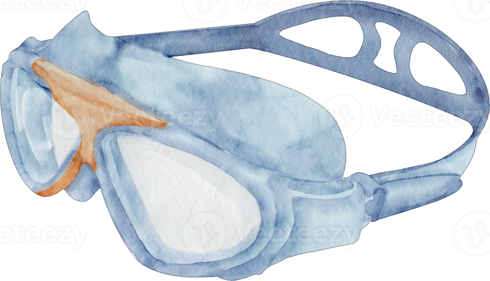 aquarellbrille schwimmen png