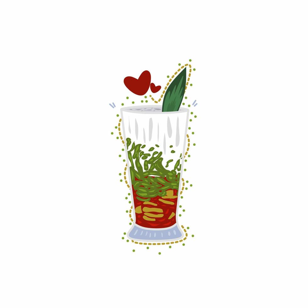 Vector hygge es dawet from Indonesia with a cute component