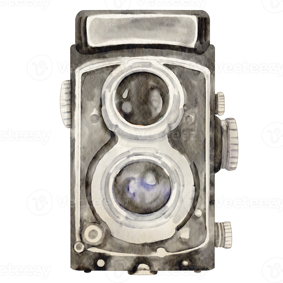 waterverf wijnoogst camera png