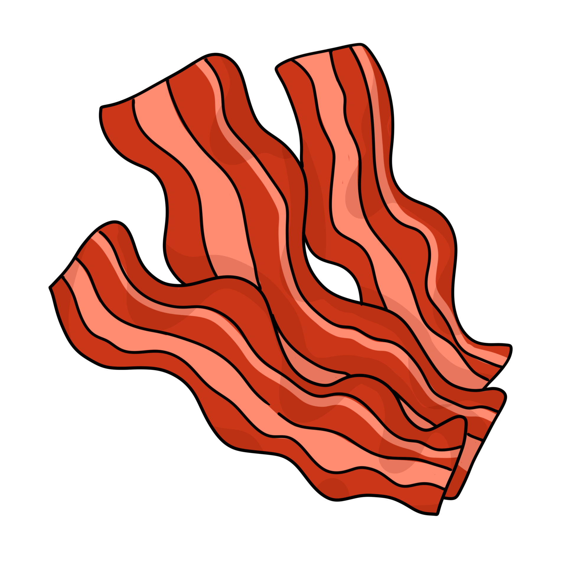 Free bacon fast food cartoon 16765984 PNG with Transparent Background