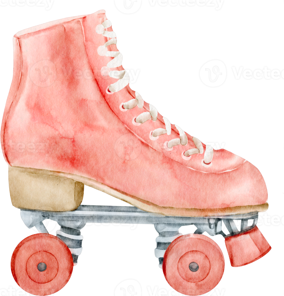 watercolor roller skate png
