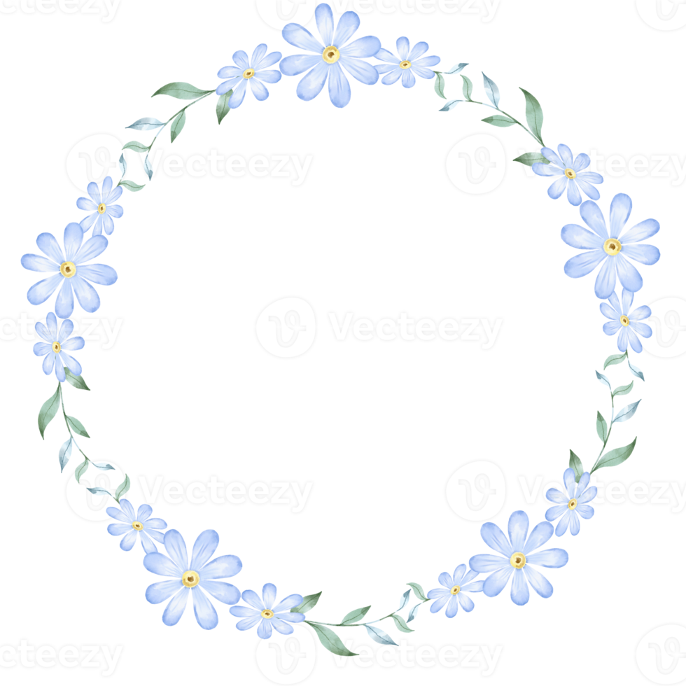 watercolor flower wreath png