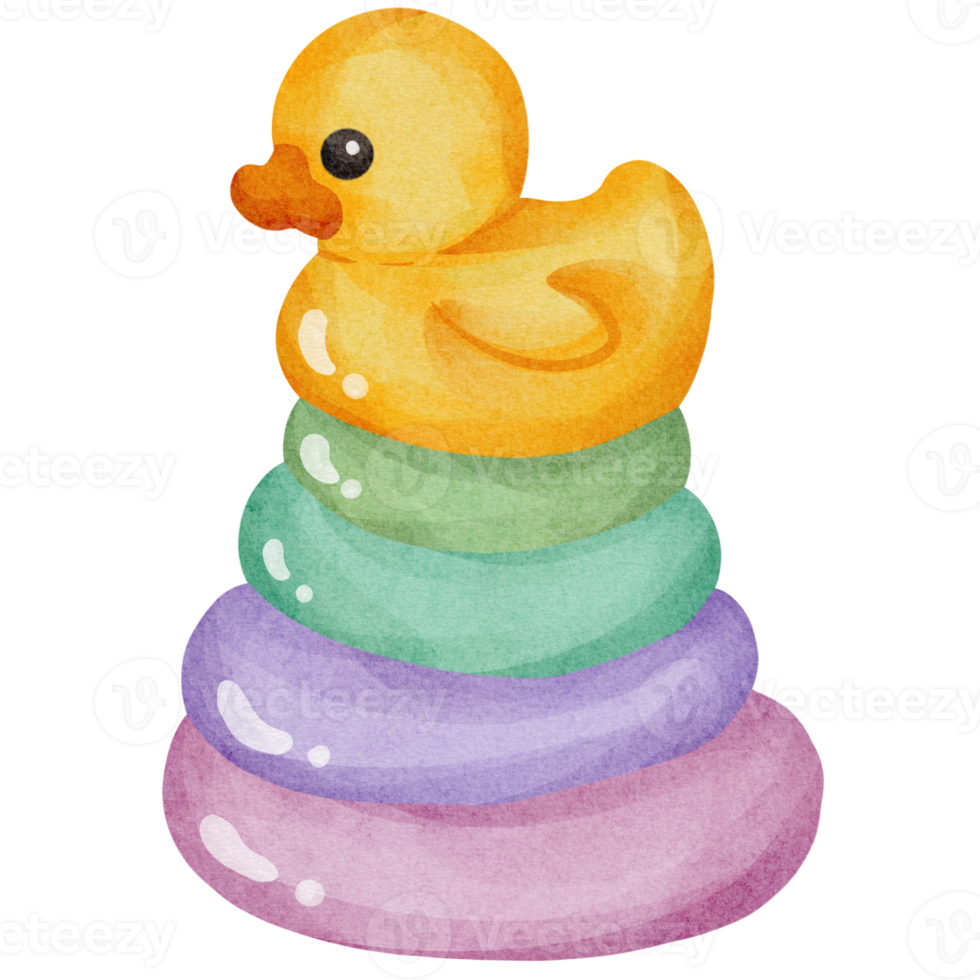 watercolor duck doll png