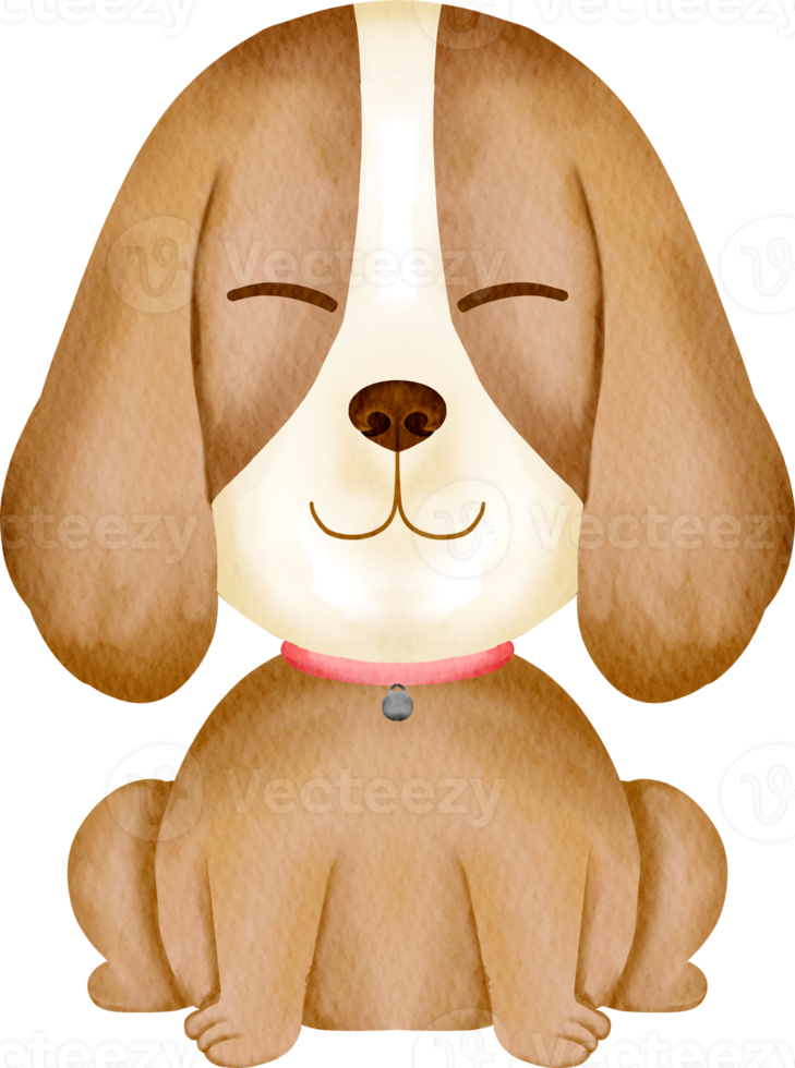 cachorro bebê aquarela e filhote de cachorro raça coleção de clipart de crianças fofas png