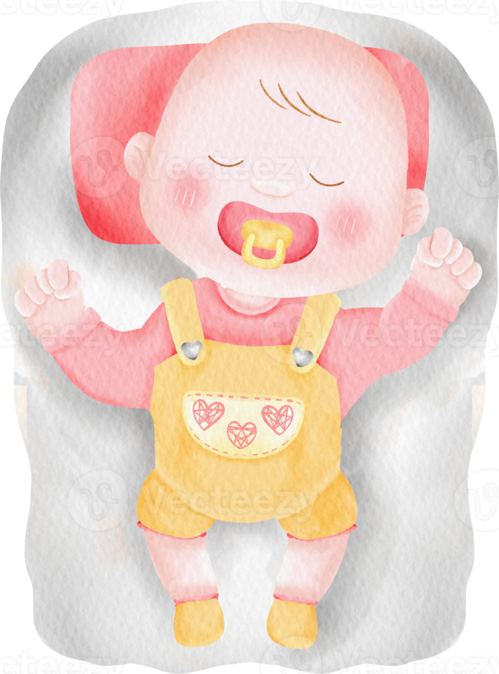 watercolor baby character cute children clip art collection kids png