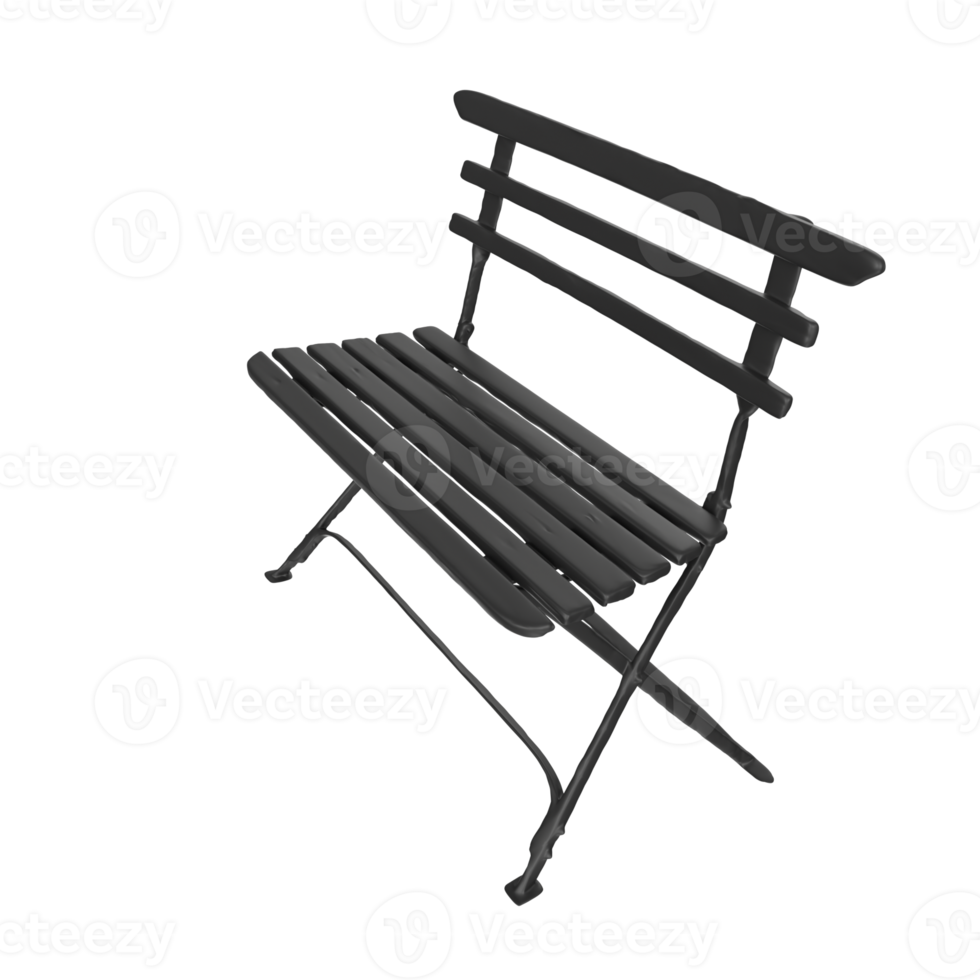 garden bench isolated on transparent png